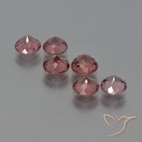 Malaya Garnet Gemstones in 5.5 mm (calibrated) Size for Sale, Malaya Garnet Stones in Deep Pink Color