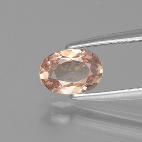 0.76 ct Orange Malaya Garnet Gemstone, Malaya Garnet Gem in Oval Facet Shape for Sale.