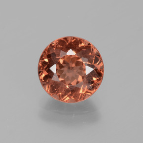 2.50 ct Orange Malaya Garnet Gemstone, Malaya Garnet Gem in Round Facet Shape for Sale.