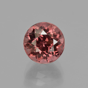 3.11 ct Pink Malaya Garnet Gemstone, Malaya Garnet Gem in Round Facet Shape for Sale.