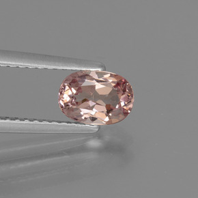1.04 ct Pink Malaya Garnet Gemstone, Malaya Garnet Gem in Oval Facet Shape for Sale.