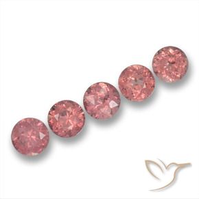 4.25 ctw Pink Malaya Garnet Stones, Natural Malaya Garnet in Round Facet Shape for Sale