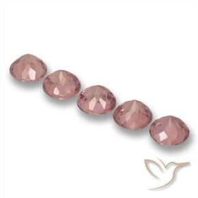 Malaya Garnet Gemstones in 5.5 mm (calibrated) Size for Sale, Malaya Garnet Stones in Rose Pink Color