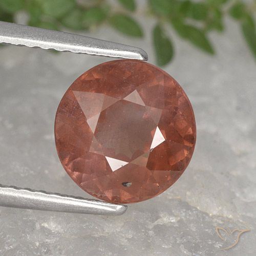 8mm Round Facet Pink Malaya Garnet from Tanzania, Weight of 2.56ct, Natural untreated gemstone in VS Clarity, 1pc Malaya Garnet - the Color is Raspberry Pink, Mohs Hardness of 7 - 7.5 suitable for daily wear jewelry, Photo A