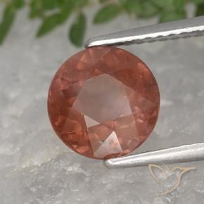 2.56 ct Pink Malaya Garnet Stone, Natural Malaya Garnet in Round Facet Shape for Sale
