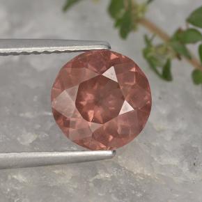 2.12 ct Orange Malaya Garnet Gemstone, Malaya Garnet Gem in Round Facet Shape for Sale.