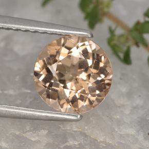 1.87 ct Orange Malaya Garnet Gemstone, Malaya Garnet Gem in Round Facet Shape for Sale.