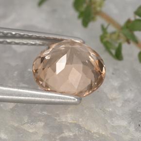 Malaya Garnet Gemstone in 7.6 mm Size for Sale, Malaya Garnet Stone in Pink Orange Color