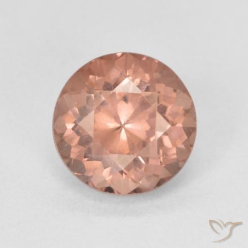 1.54 ct Pink Malaya Garnet Stone, Natural Malaya Garnet in Round Facet Shape for Sale