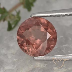 1.65 ct Pink Malaya Garnet Stone, Natural Malaya Garnet in Round Facet Shape for Sale
