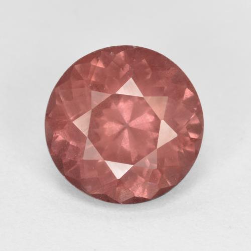 Brique rouge Grenat Malaya gemme - 1.5ct Facette ronde (ID: 495883)