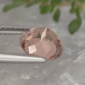 Malaya Garnet Gemstone in 7.5 mm Size for Sale, Malaya Garnet Stone in Pink Orange Color