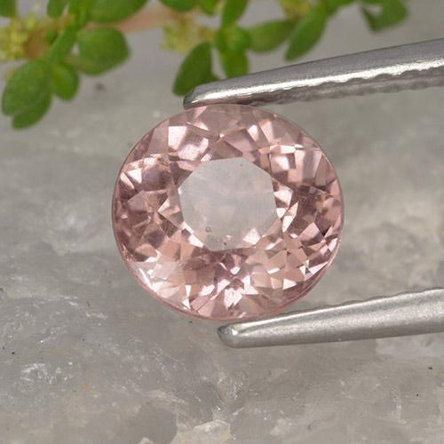 1.95 ct Pink Malaya Garnet Stone, Natural Malaya Garnet in Round Facet Shape for Sale
