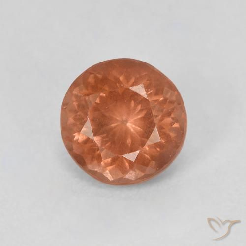 0.82ct Natural Orangish Pink Malaya Garnet, Round, VS