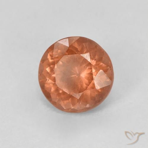 0.82 ct Pink Malaya Garnet Stone, Natural Malaya Garnet in Round Facet Shape for Sale