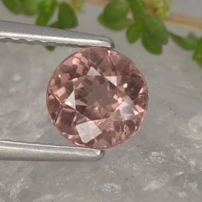 1.04 ct Pink Malaya Garnet Gemstone, Malaya Garnet Gem in Round Facet Shape for Sale.