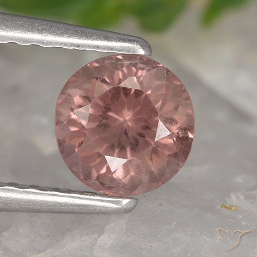 Grenat Malaya Rose 0,9 ct, Taille Ronde 5,5 mm De Tanzanie, Photo A
