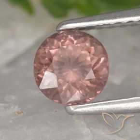 0.90 ct Pink Malaya Garnet Stone, Natural Malaya Garnet in Round Facet Shape for Sale