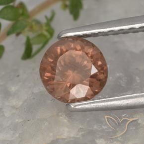 0.93 ct Pink Malaya Garnet Stone, Natural Malaya Garnet in Round Facet Shape for Sale