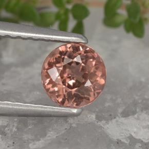 0.67 ct Orange Malaya Garnet Gemstone, Malaya Garnet Gem in Round Facet Shape for Sale.