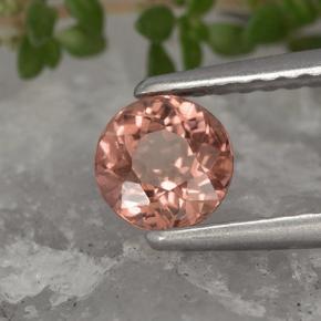 0.67 ct Orange Malaya Garnet Stone, Natural Malaya Garnet in Round Facet Shape for Sale