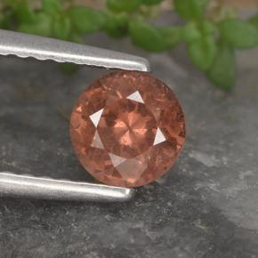 Reddish Pink Malaya Garnet Gem - 0.6ct Round Facet (ID: 495905)