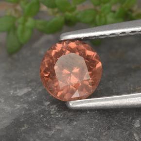 0.61 ct Pink Malaya Garnet Stone, Natural Malaya Garnet in Round Facet Shape for Sale