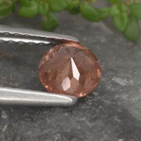 Malaya Garnet Gemstone in 5.2 mm Size for Sale, Malaya Garnet Stone in Reddish Pink Color
