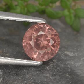 0.79 ct Pink Malaya Garnet Gemstone, Malaya Garnet Gem in Round Facet Shape for Sale.