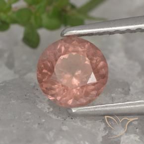 0.88 ct Pink Malaya Garnet Stone, Natural Malaya Garnet in Round Facet Shape for Sale