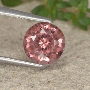 1.61 ct Pink Malaya Garnet Gemstone, Malaya Garnet Gem in Round Facet Shape for Sale.