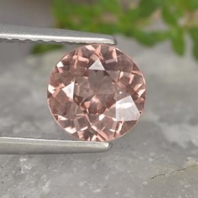 Orange Pink Malaya Garnet Gem - 1.3ct Round Facet (ID: 495921)
