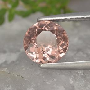 1.34 ct Pink Malaya Garnet Stone, Natural Malaya Garnet in Round Facet Shape for Sale