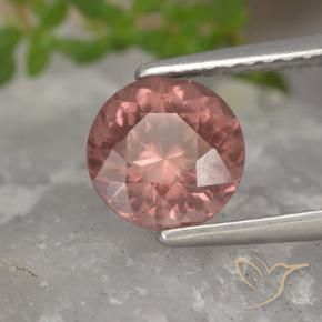 1.62 ct Pink Malaya Garnet Stone, Natural Malaya Garnet in Round Facet Shape for Sale