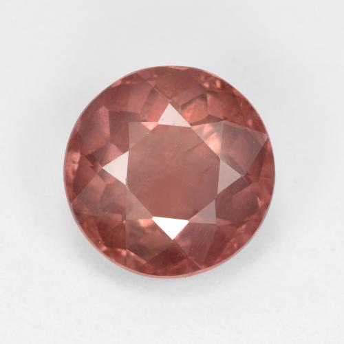 Granate Malaya Rojo ladrillo Circular de 2.27 ct de Tanzania, dimensión 7,9mm, piedra preciosa natural No tratado, claridad VS, Granate Malaya Faceta Redonda de 1 pieza, dureza de Mohs de 7 - 7.5 Adecuado para joyas de uso diario , Photo A