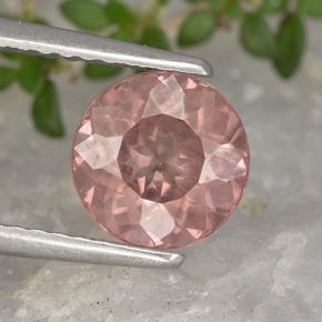 1.50 ct Pink Malaya Garnet Gemstone, Malaya Garnet Gem in Round Facet Shape for Sale.