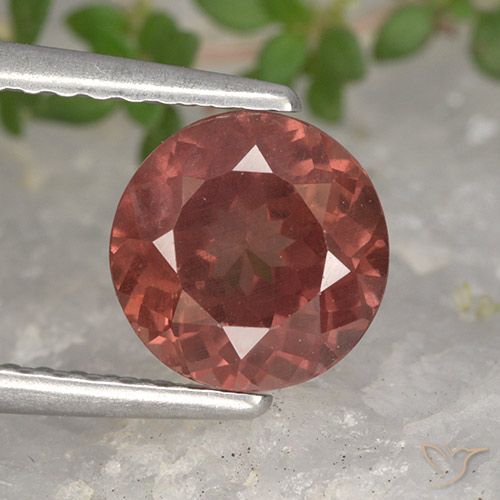 1.64ct Natural Brick Red Malaya Garnet, Round, VS