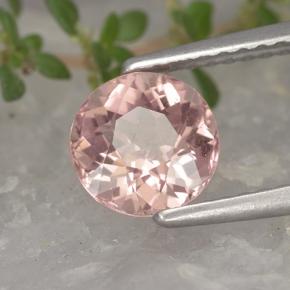 1.44 ct Pink Malaya Garnet Stone, Natural Malaya Garnet in Round Facet Shape for Sale
