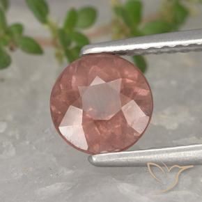 1.34 ct Pink Malaya Garnet Stone, Natural Malaya Garnet in Round Facet Shape for Sale