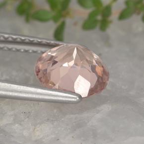 Malaya Garnet Gemstone in 7.4 mm Size for Sale, Malaya Garnet Stone in Pink Orange Color