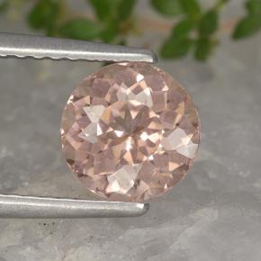 1.44 ct Orange Malaya Garnet Gemstone, Malaya Garnet Gem in Round Facet Shape for Sale.