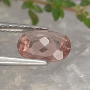 Malaya Garnet Gemstone in 9 x 7 mm (calibrated) Size for Sale, Malaya Garnet Stone in Earthy Pink Color
