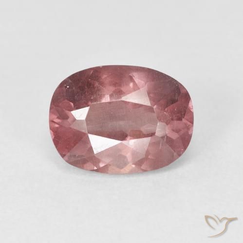 Granato rosa Malaya da 1,71 ct, taglio ovale da 8 x 6,1 mm proveniente dalla Tanzania, Photo A
