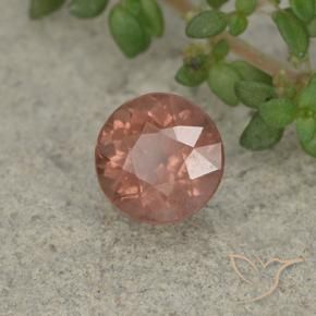 1.27 ct Pink Malaya Garnet Stone, Natural Malaya Garnet in Round Facet Shape for Sale