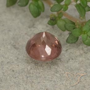 Malaya Garnet Gemstone in 6 mm (calibrated) Size for Sale, Malaya Garnet Stone in Orangish Pink Color