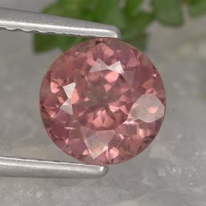1.44 ct Pink Malaya Garnet Gemstone, Malaya Garnet Gem in Round Facet Shape for Sale.