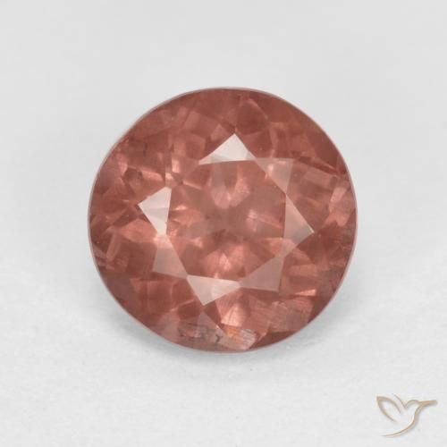 Grenat Malaya Rose 0,83 ct, Taille Ronde 5,7 mm De Tanzanie, Photo A