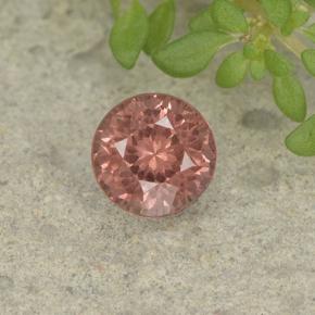 Rosado medio Granate Malaya Gema - 1.1ct Faceta Redonda (ID: 498566)