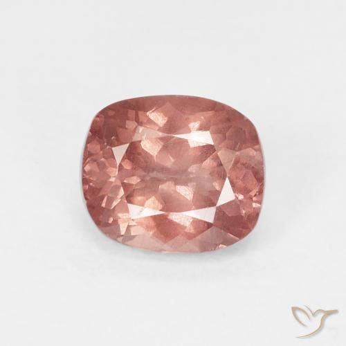 Grenat malaya rose de 1,02 ct, taille coussin de 6 x 5,1 mm de Tanzanie, Photo A