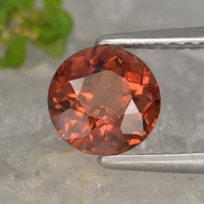 1.36 ct Pink Malaya Garnet Stone, Natural Malaya Garnet in Round Facet Shape for Sale